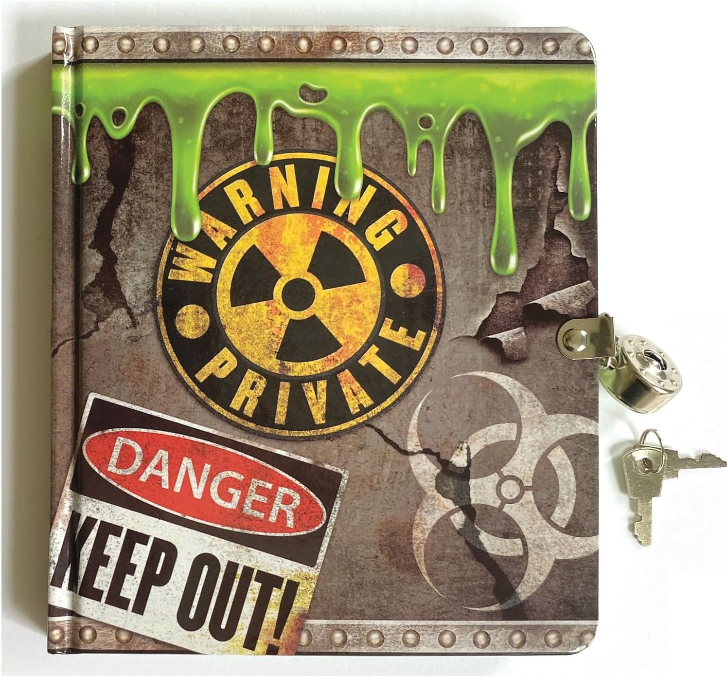 Radioactive Glow in The Dark Lock & Key Lined Page Diary for Kids