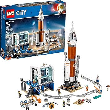 LEGO City Space Deep Space Rocket and Launch Control 60228 Model Rocket Building Kit with Toy Monorail, Control Tower and Astronaut Minifigures, Fun STEM Toy for Creative Play 837 Pieces