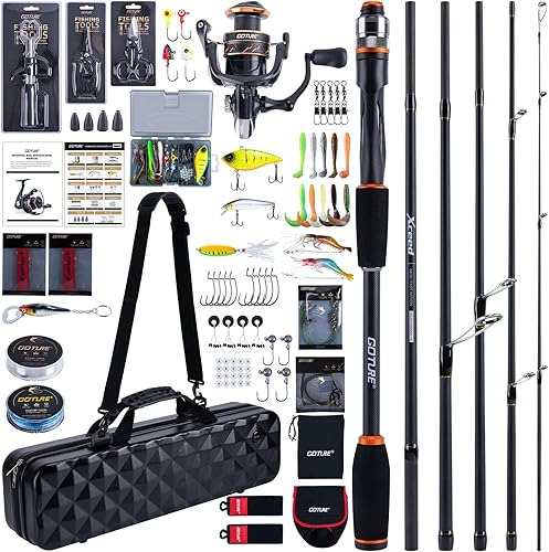 Miniatura 16 de Goture Spinning Fishing Rod & Reel Combo with Carrier Bag,6.6-9FT,Spin Reels, Lures Kit, Pliers, Braided Line, Fish Gripper, Carbon Fiber Freshwater