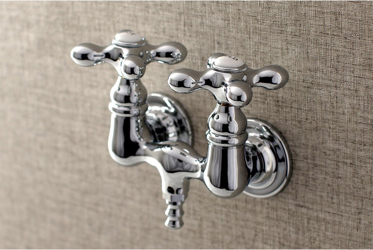 Kingston Brass AE38T1 Aqua Vintage 3-3/8 Inch Wall Mount Tub Faucet, Polished Chrome
