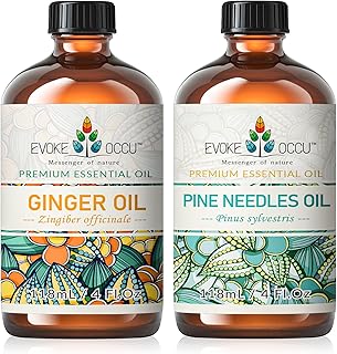 EVOKE OCCU Ginger Essential Oil and Pine Needle Essential Oil - 4 Fl Oz