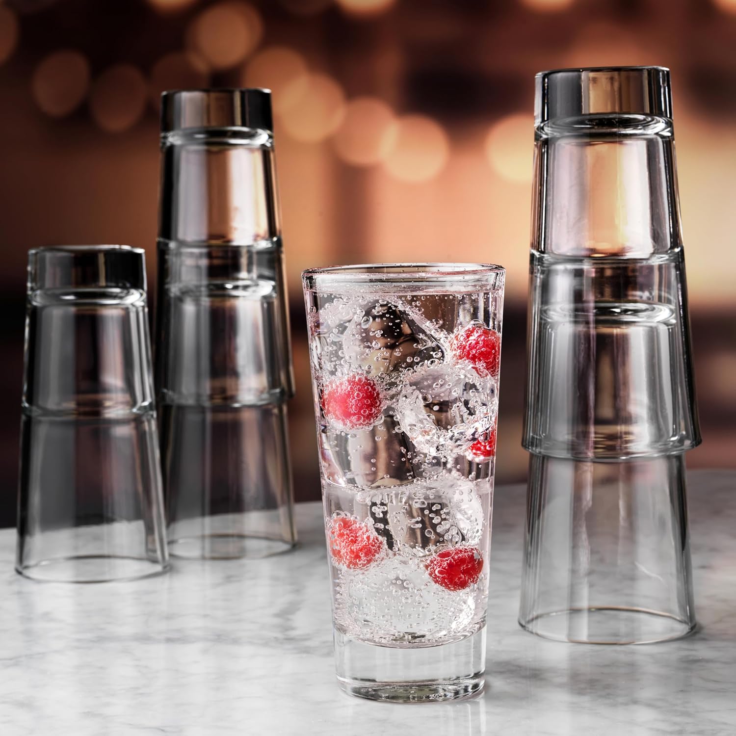 LIBBEY 70549 Endeavor Drinking Glass 473 ml Set of 12 Stackable