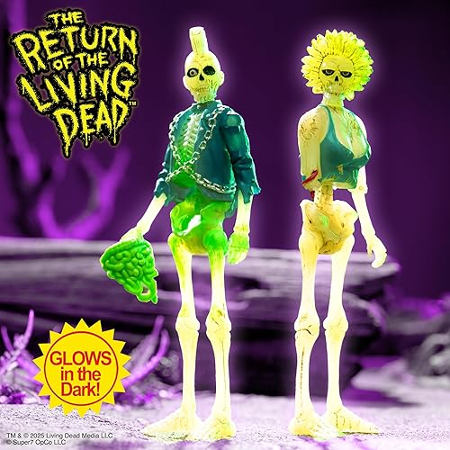 Miniatura 5 de Super7 Return of The Living Dead Zombie Trash (Monster Glow) - Figura de acción de El regreso de los muertos vivientes de 3.75 pulgadas,