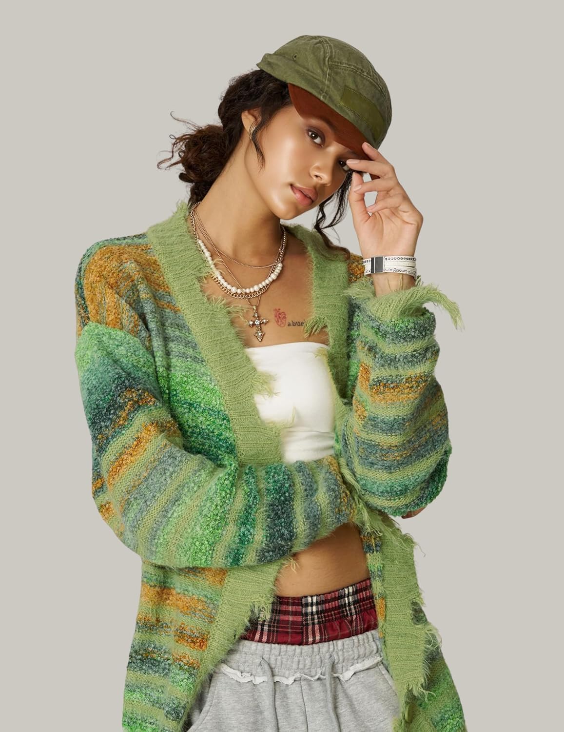 Vamtac Oversized Cardigans Casual Pinstripe Fall Cardigans 2026 Soft Knit Sweaters Y2k Trendy - Image 5