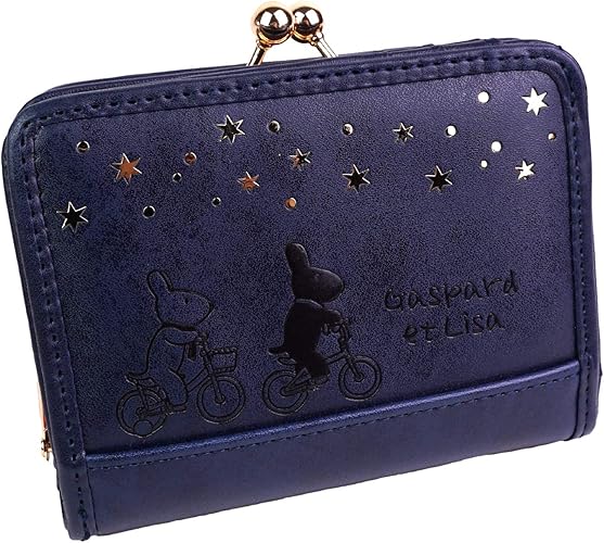 Amazon イーモノ 財布 二つ折り財布 レディース がま口 大人 向け キュート リサとガスパール サイクリング Gaspard Et Lisa キャラクター かわいい 大容量 サイフ ネイビー 財布 Amazon イーモノ 財布 二つ折り財布 レディース がま口 大人 向け キュート リサとガスパール サイクリング Gaspard Et Lisa キャラクター かわいい 大容量 サイフ ネイビー 財布