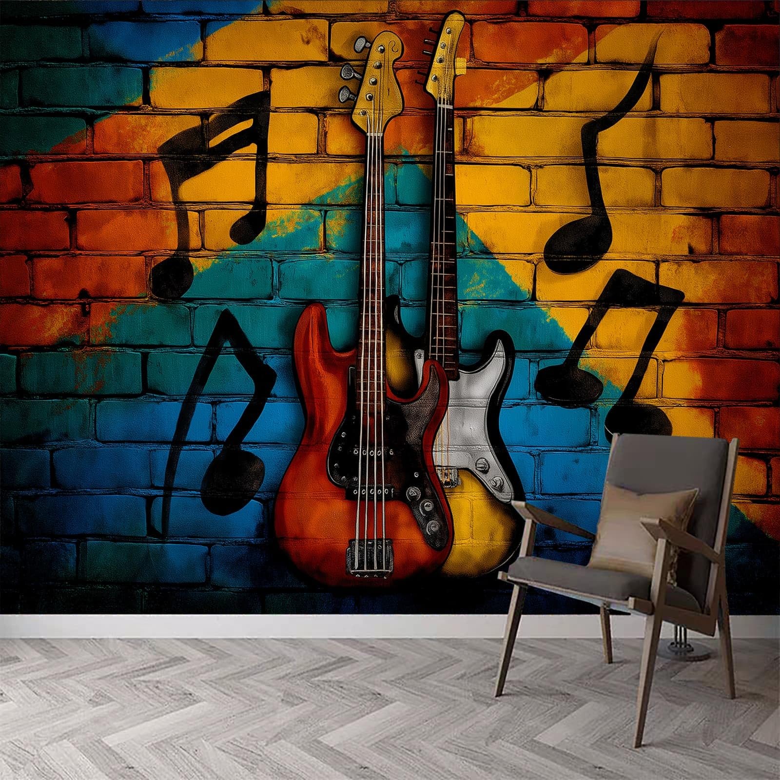 Papier peint musique amovible pour relooker un mur sans effort