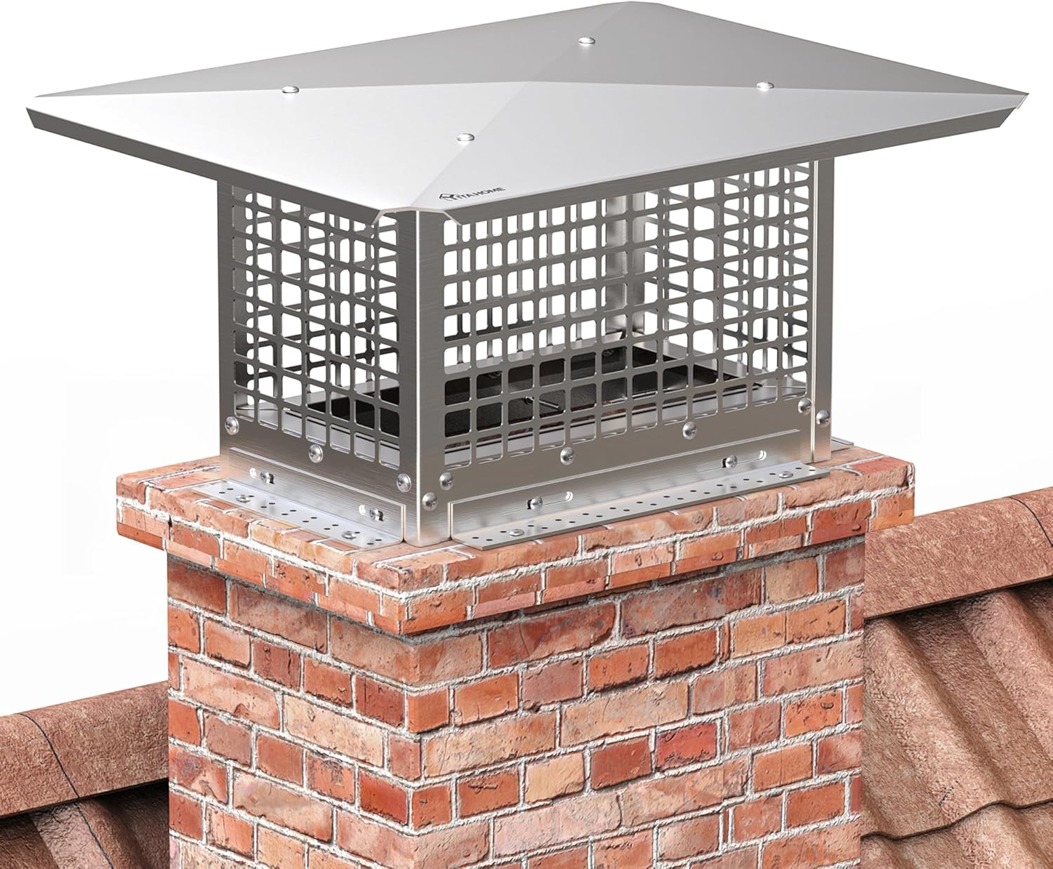 YITAHOME Chimney Cap, 8" x 13" Chimney Cover for Outside, 304 Stainless