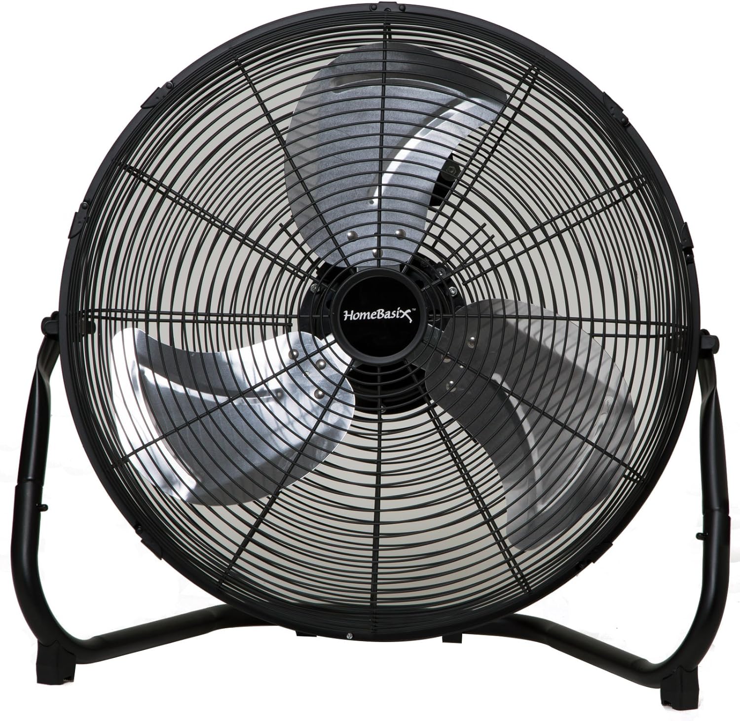HOMEBASIX LF-20 High Velocity Floor Fan, 20-Inch, Black