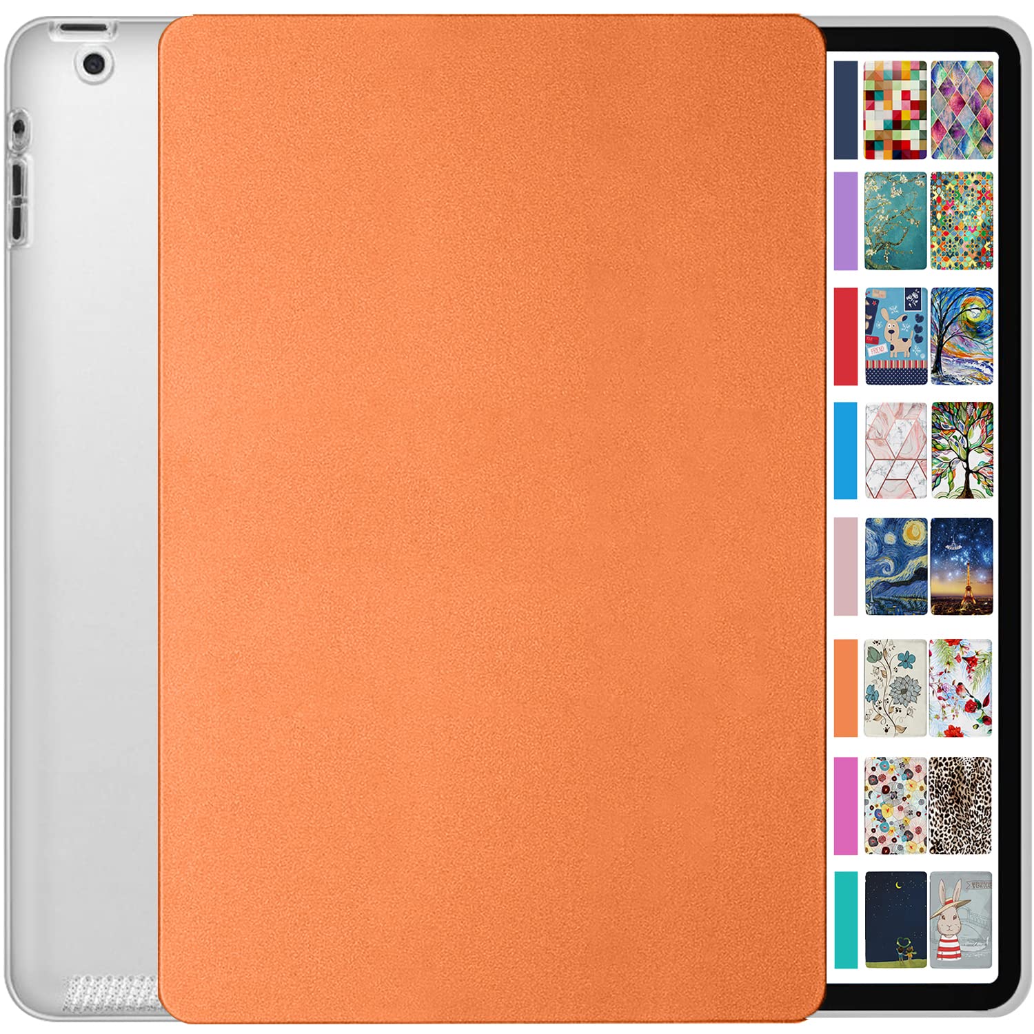 iPad 9.7 inch Old Model 2 3 4 Gen Case A1458 MD510LL/A MD513LL/A A1416 MC705LL/A MD328LL/A MD333LL/A MD336LL/A A1395 MC769LL/A MC954LL/A MC960LL/A MC979LL/A A1459 MD514LL/A MD511LL/A - Orange
