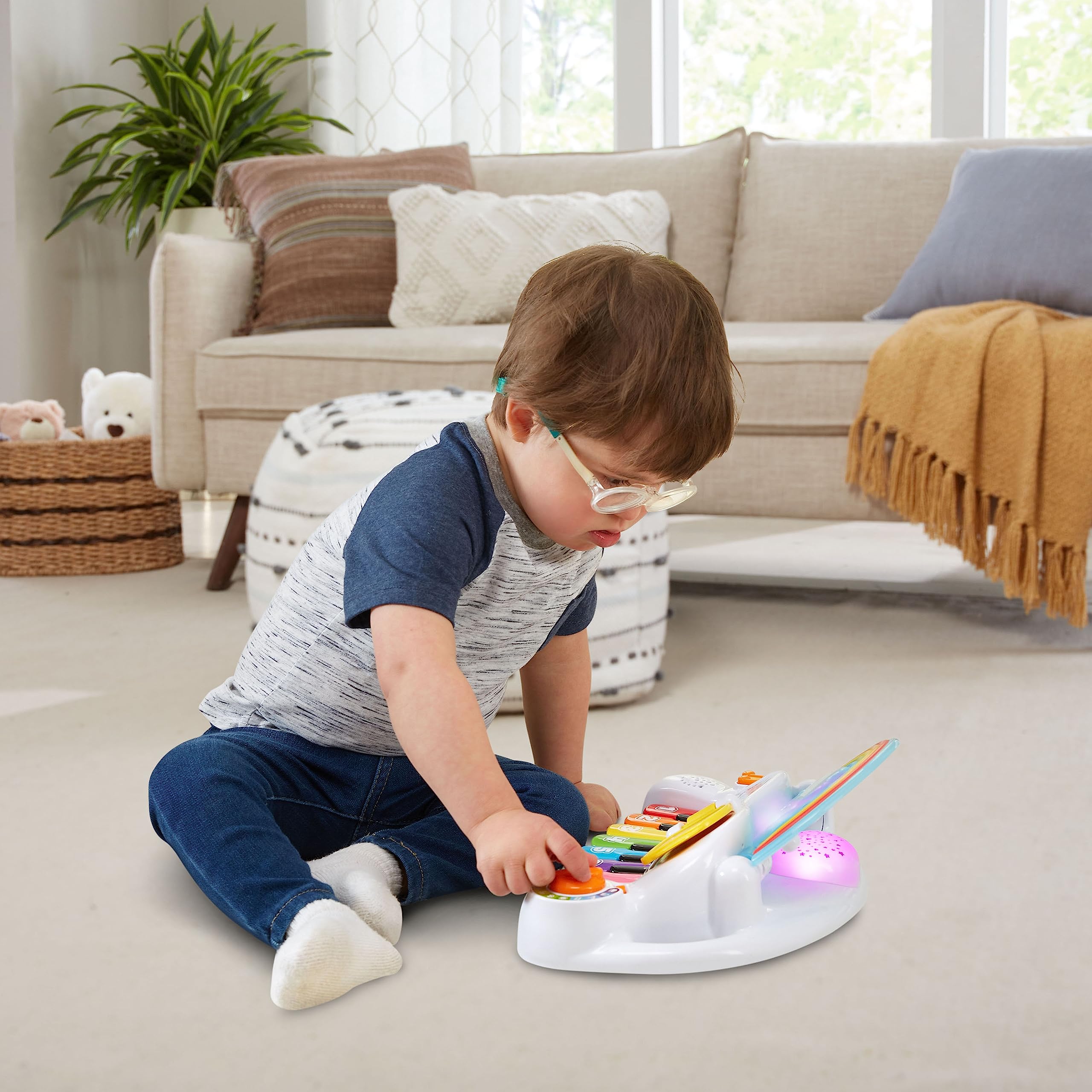 Leapfrog VTech - Piano arcoíris, Juguete Interactivo para niños +1 año, Descubre la música, Aprende Vocabulario en inglés, Versión ESP