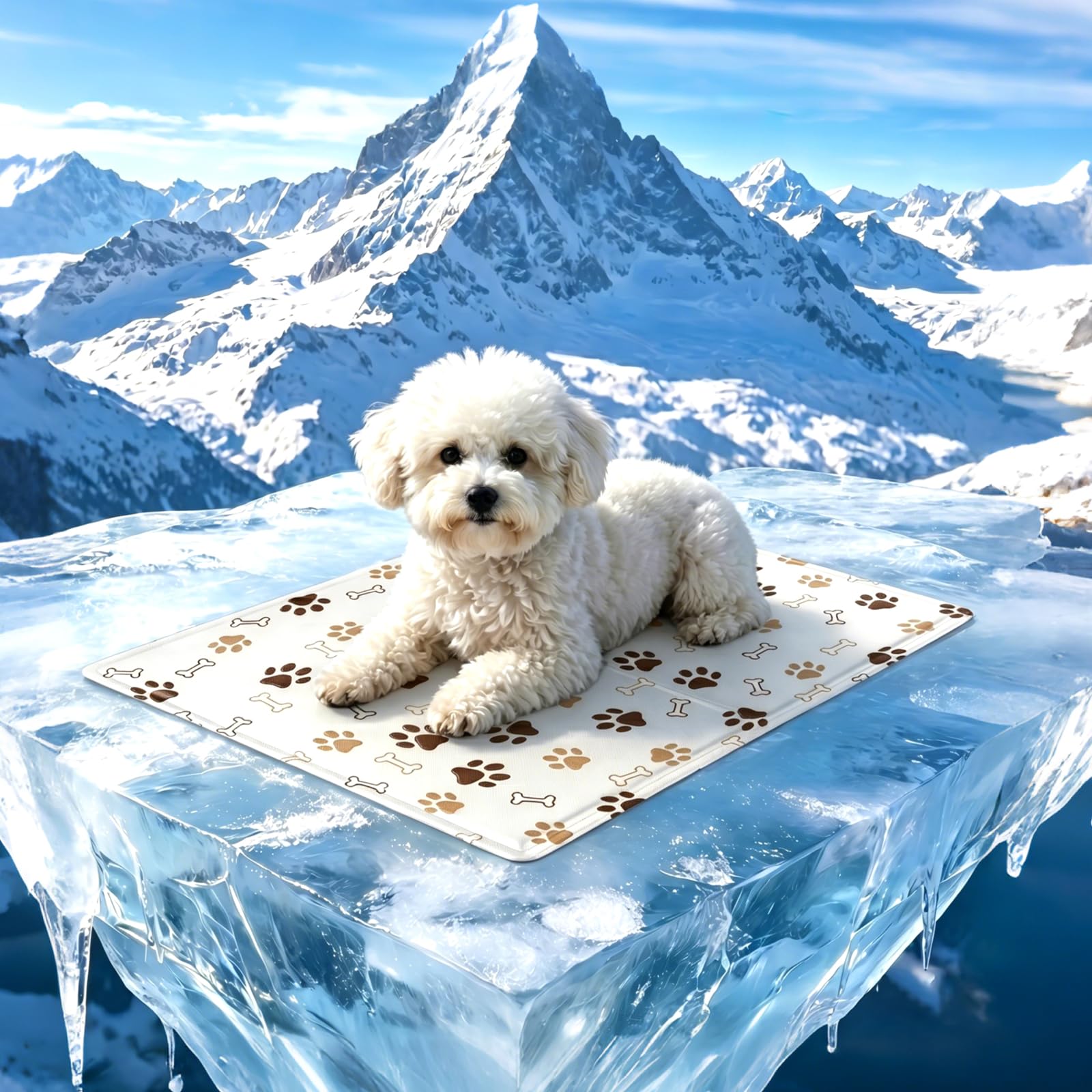 Refrigeración para Perro Gatos,50x40cm Alfombrilla Refrigerante,Manta Refrigerante Perro,Automática enfriamiento,Impermeable y Resistente,Fácil de Limpiar Alfombrilla Refrescante