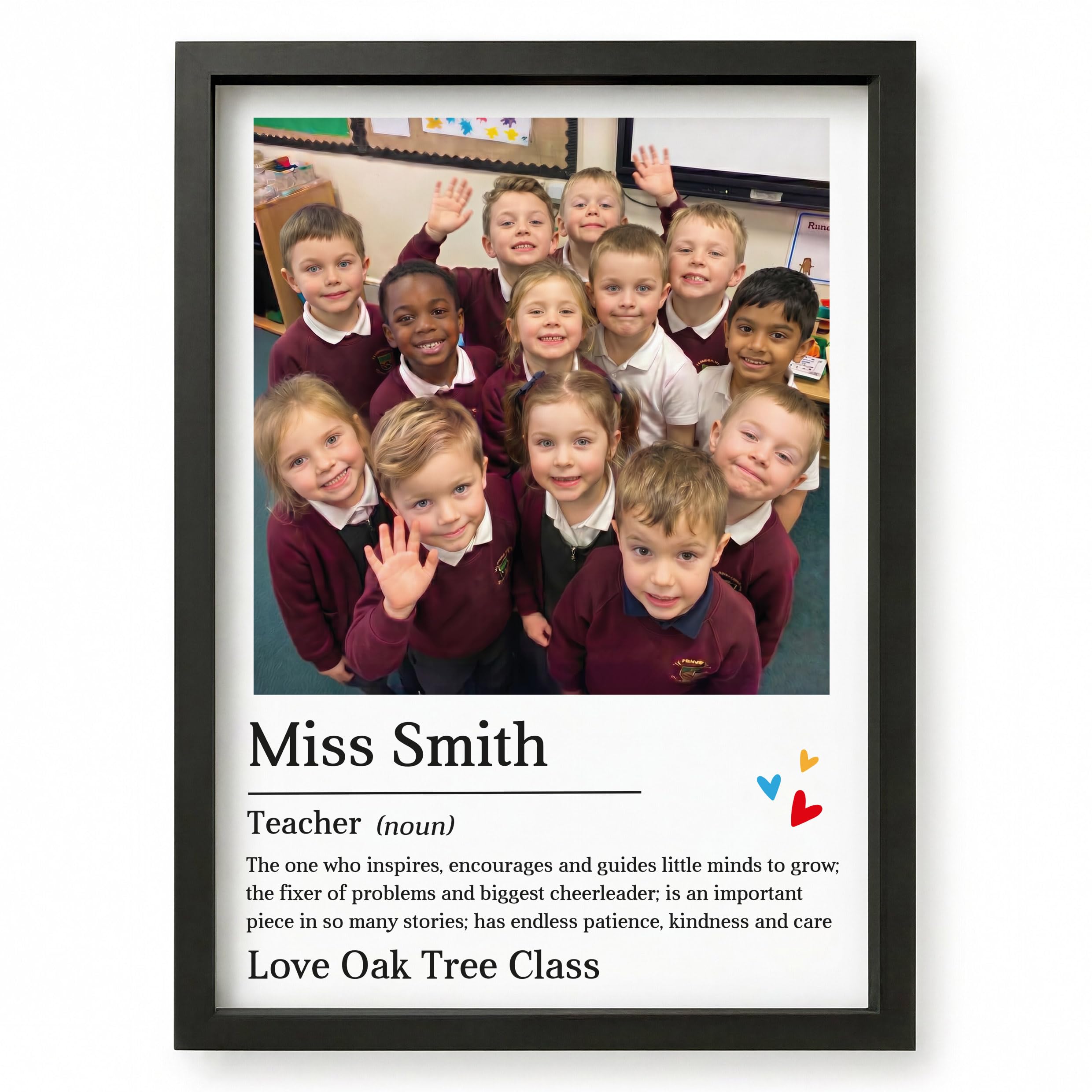 Beecreative Teacher Thank You Gifts, Personalised School Class Photo Gift