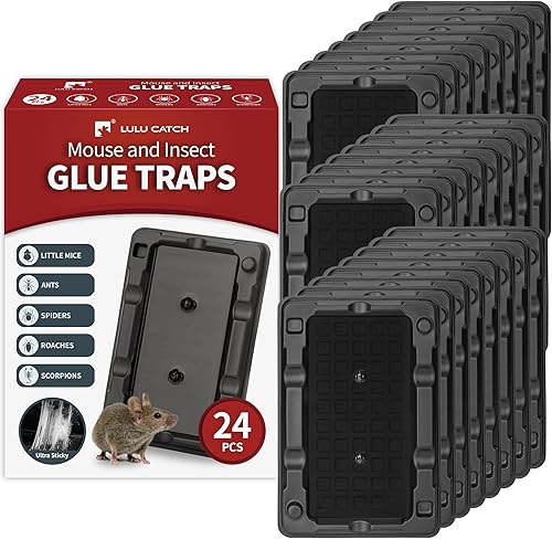 Miniatura 30 de LULUCATCH Trampas de Super Pegamento 20 Unidades para Ratones y Serpientes, Trampas Adhesivas Más Grandes y Más Pesadas con Pegamento No Tóxico.