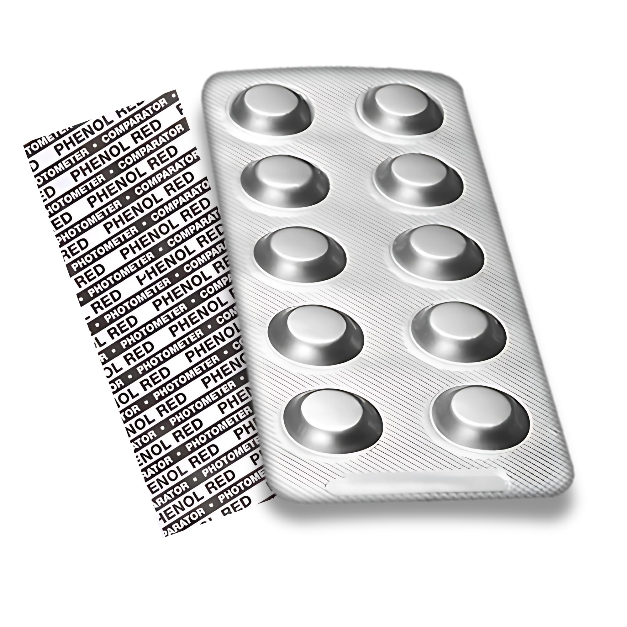 500 tabletas de reactivo Phenol Red para fotómetro premium para determinar los valores del agua: pH. Adecuado para PoolLab y otros fotómetros de mano.