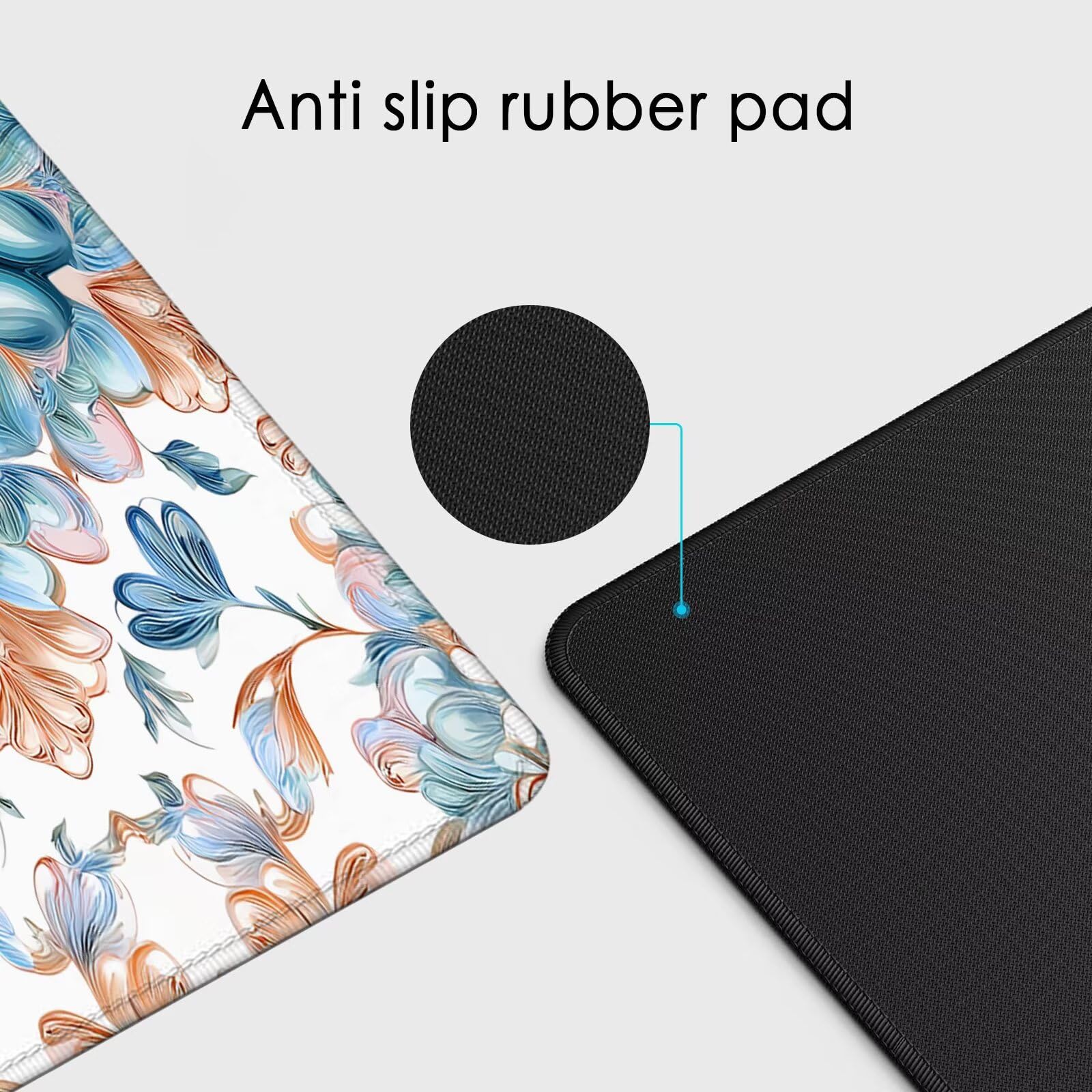 Duża podkładka pod mysz do gier XXL 1000 x 500 x 3 mm zmywalna, precyzyjna prędkość w grach-antypoślizgowa powierzchnia tkaniny, mata biurowa do gier domowych (abstrakcyjna andala) L#L1162