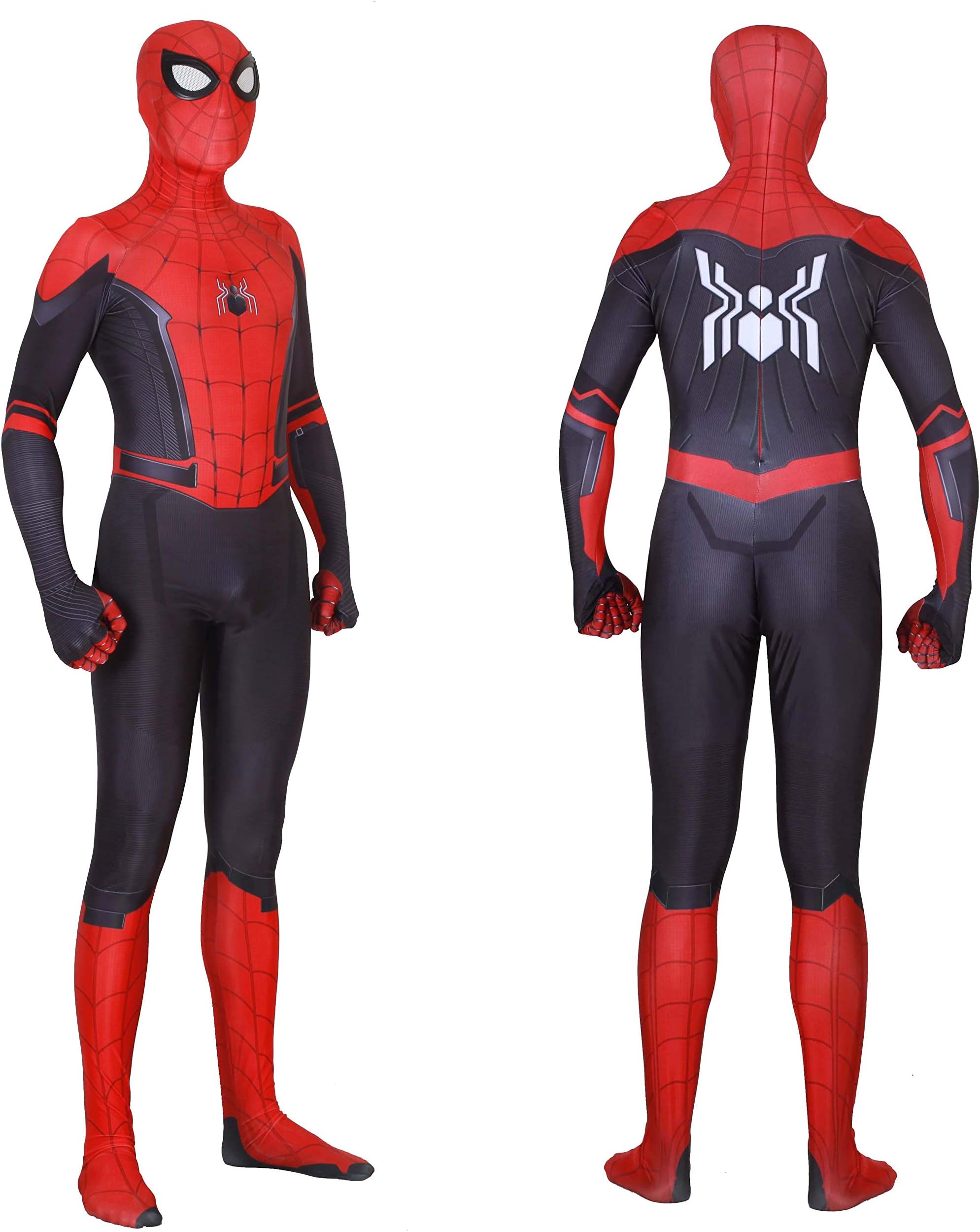 Unisex Lycra Spandex Zentai Halloween 2019 New far from Home New Spiderman Cosplay Costumes Suit Adult/Kids 3D Style