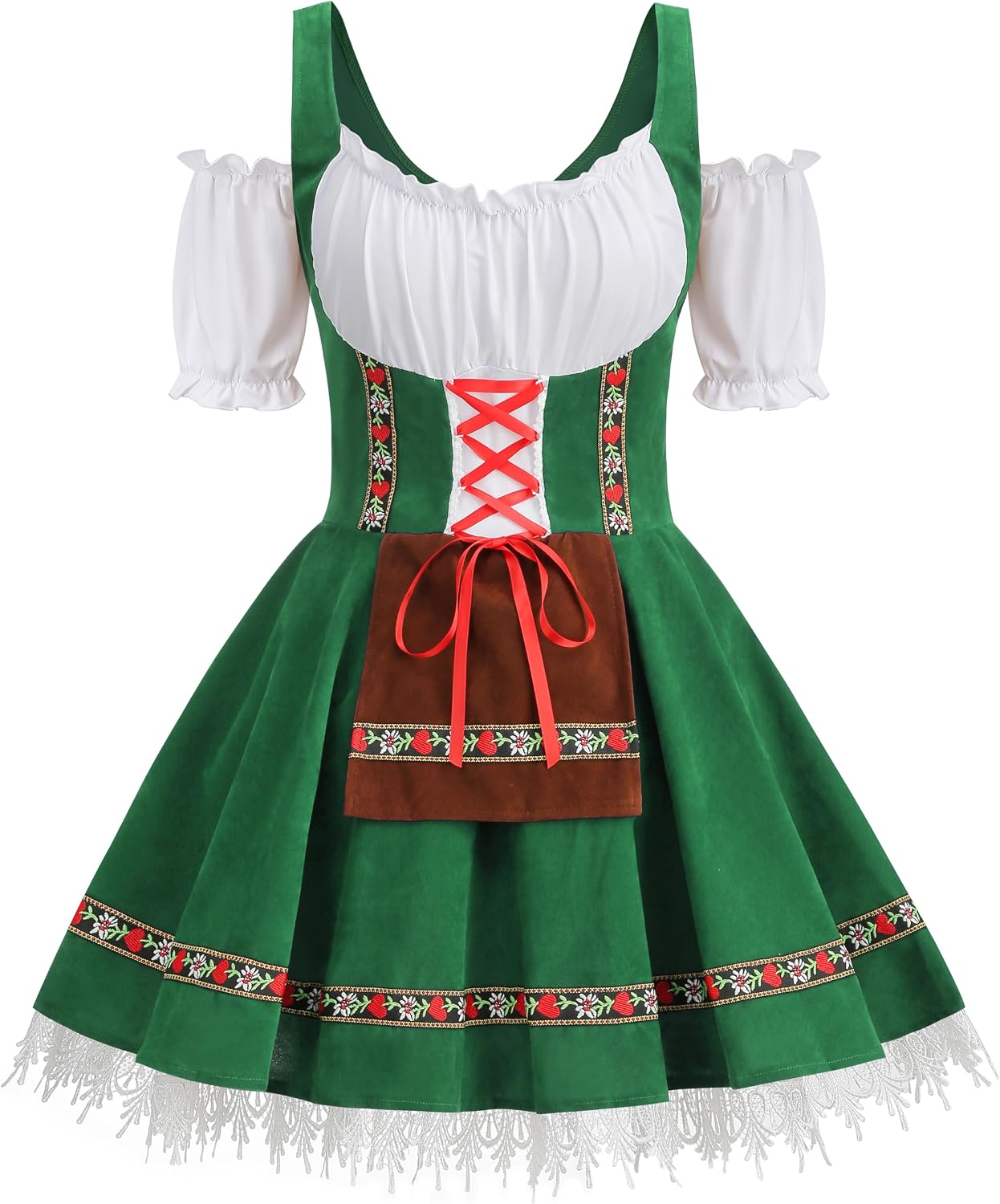 LMYOVE Ladies' German Beer Festival Costumes Bavarian Oktoberfest Off The Shoulder Velvet Adult German Dresses
