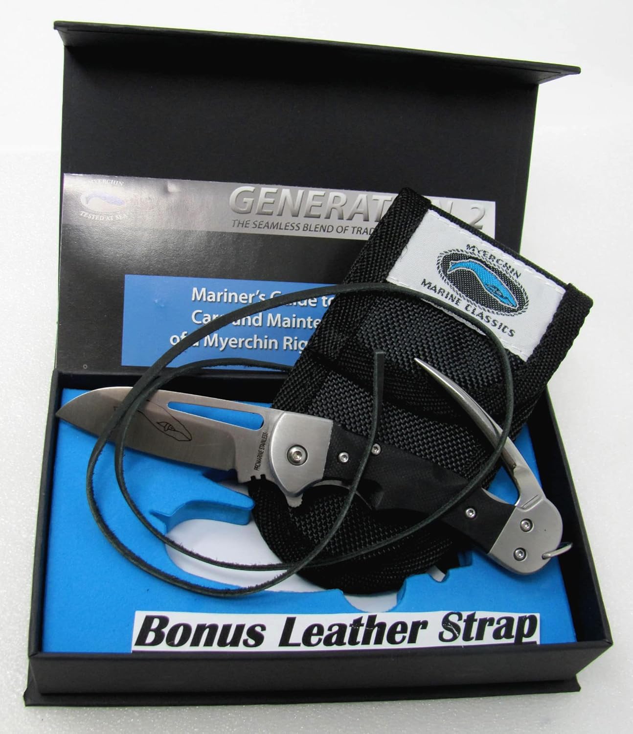 Myerchin Knives BF377 Generation 2 Black G10 Handle Crew Professional Rigging Tool