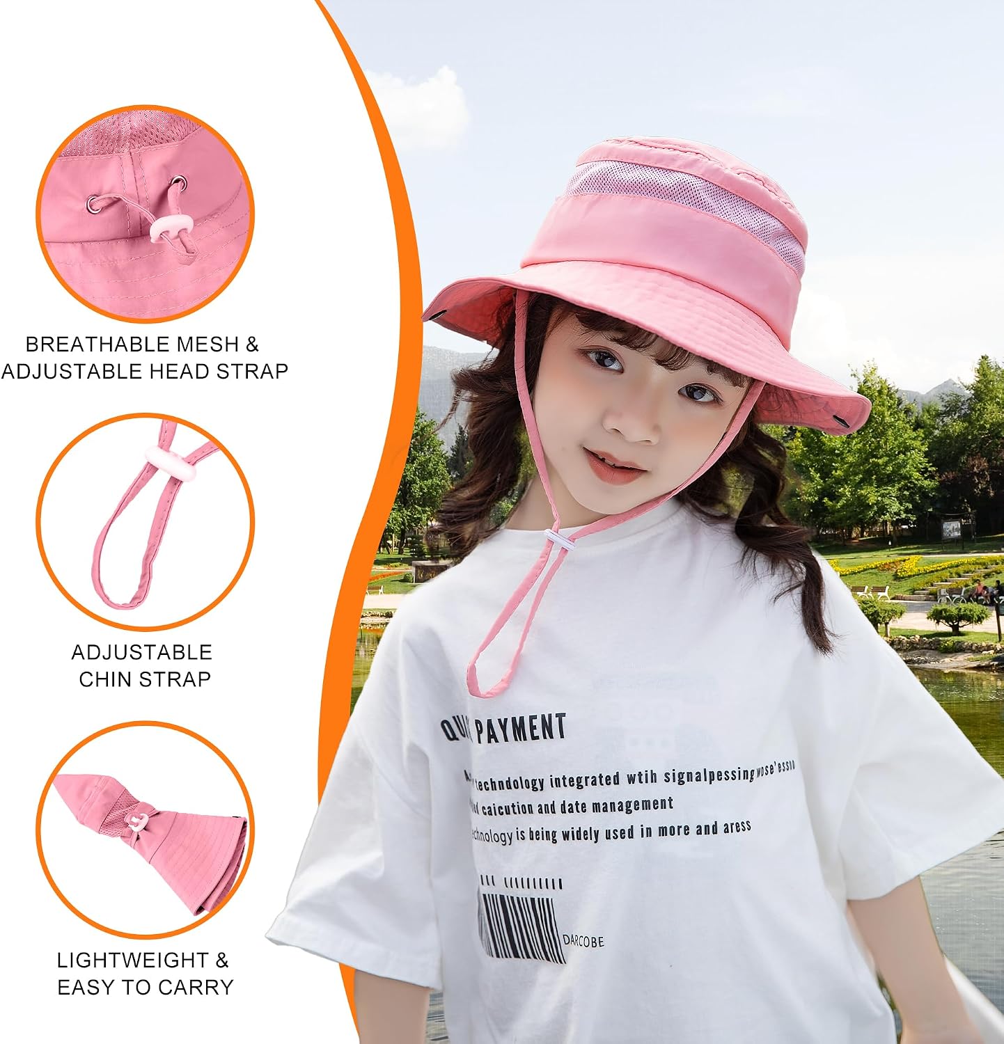 Kids Mosquito Head Net Hat - Bug Cap UPF 50+ Sun Protection for Beekeeping Garden Fishing