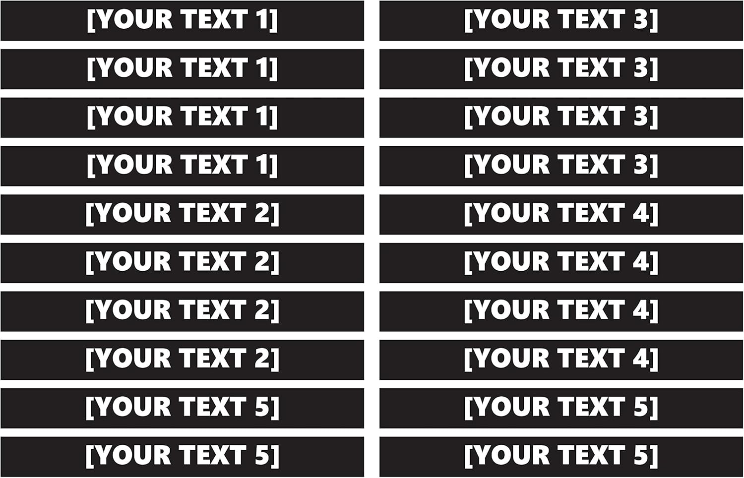Custom Magnetic Labels by DCM Solutions (Black, 0.5" H x 4.5" W)