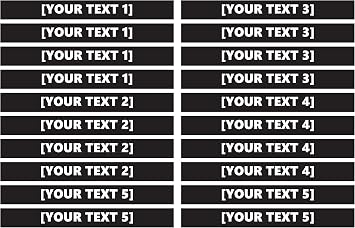 Custom Magnetic Labels By DCM Solutions Black, 0.5" H x 4.5" W