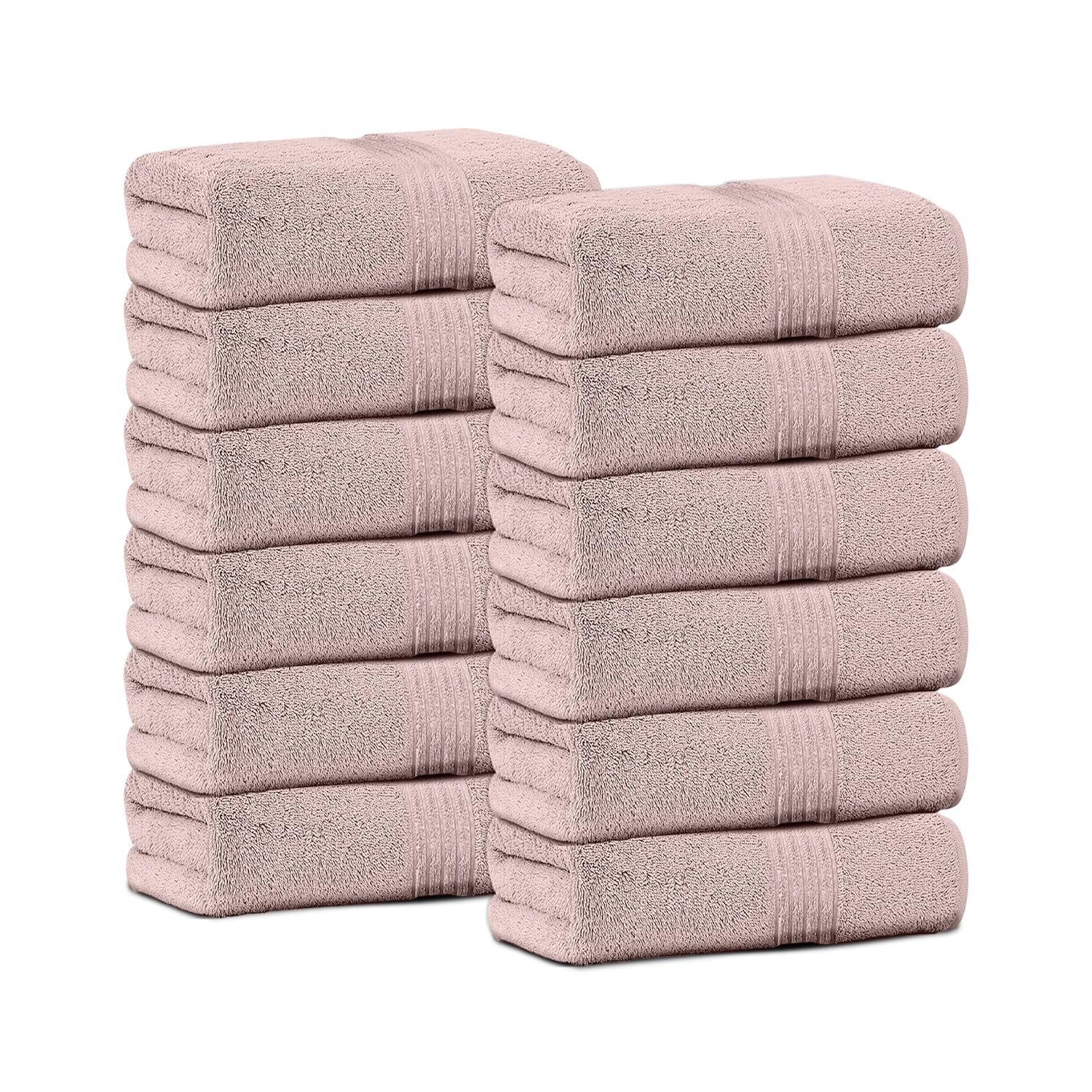 Gc Gaveno Cavailia Blush Pink Flannel Face Towels - 30 X 30 Cm - 12 Pack