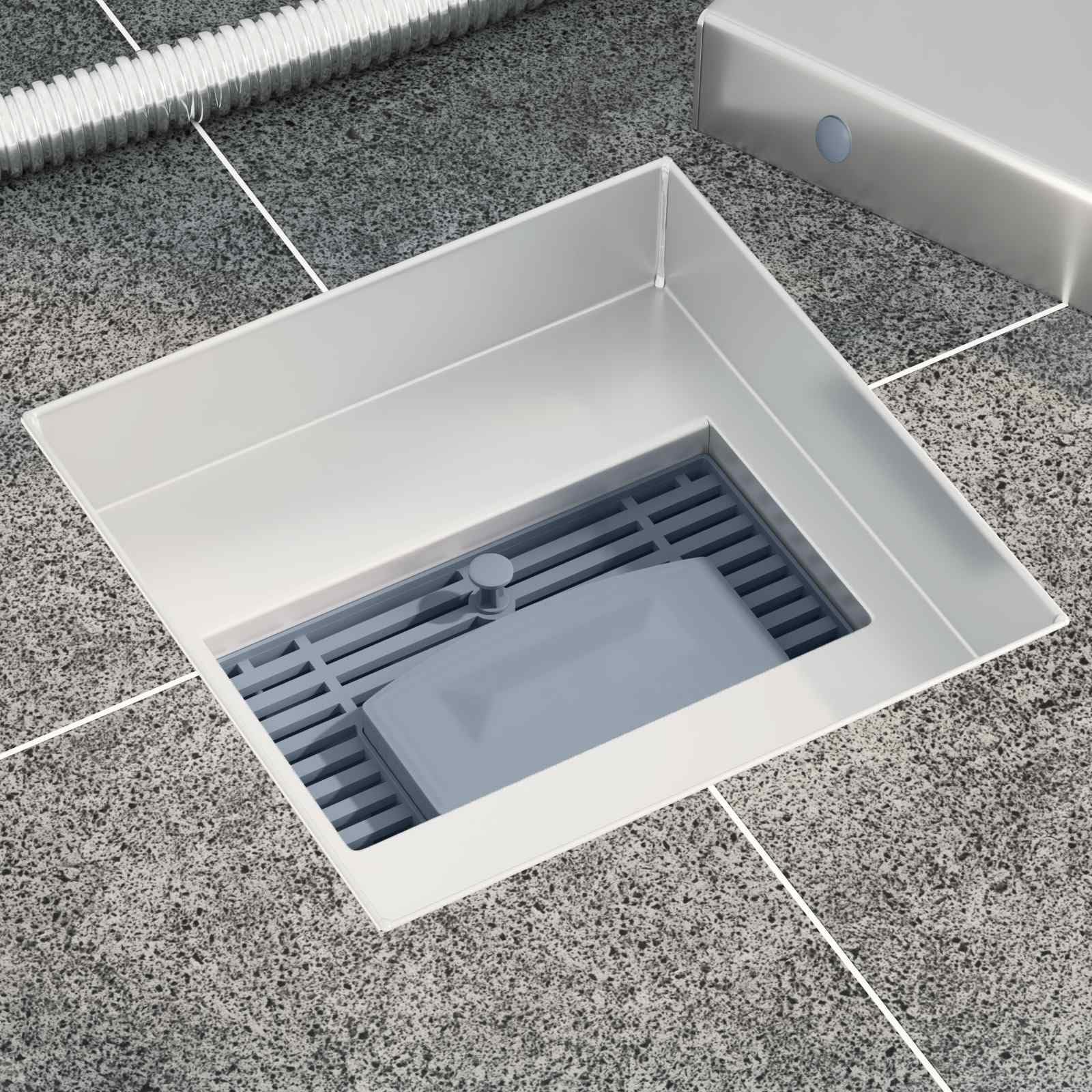 Drenaggio Doccia 2 in 1 Argento 15 x 15 cm Acciaio Inox 304, Articoli per idraulica, 1.543kg-42015932