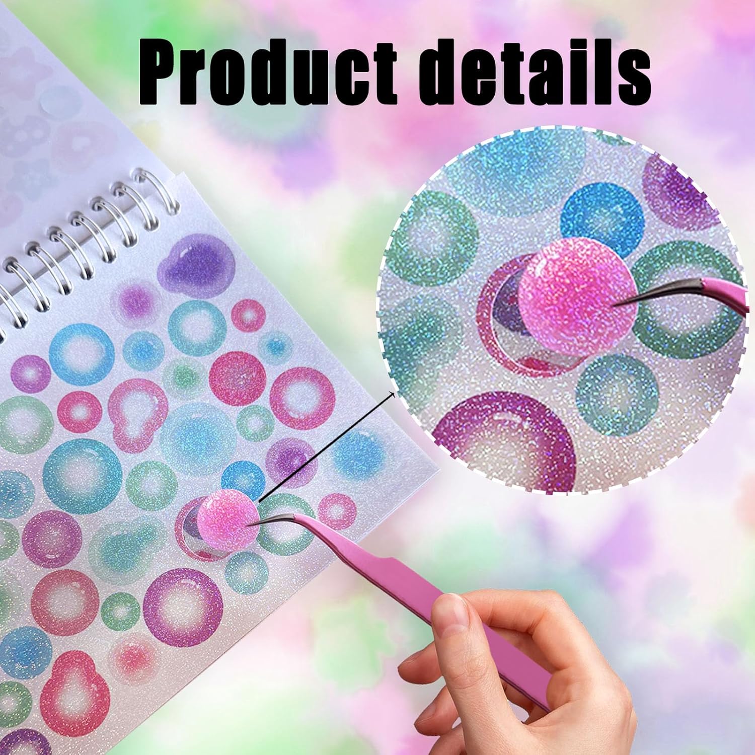2500Pcs Scrapbook Stickers Book-Kpop Photocard Cute Stars Hearts Stickers | 50-Page Decorative Stickers,Glitter Butterfly Heart Ribbon,Girls,Boys,Scrapbook Journaling,DIY Album,Decoration Supplies