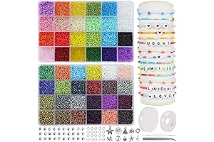 UOONY 16800Pcs Glass Beads Set for Jewelry Making