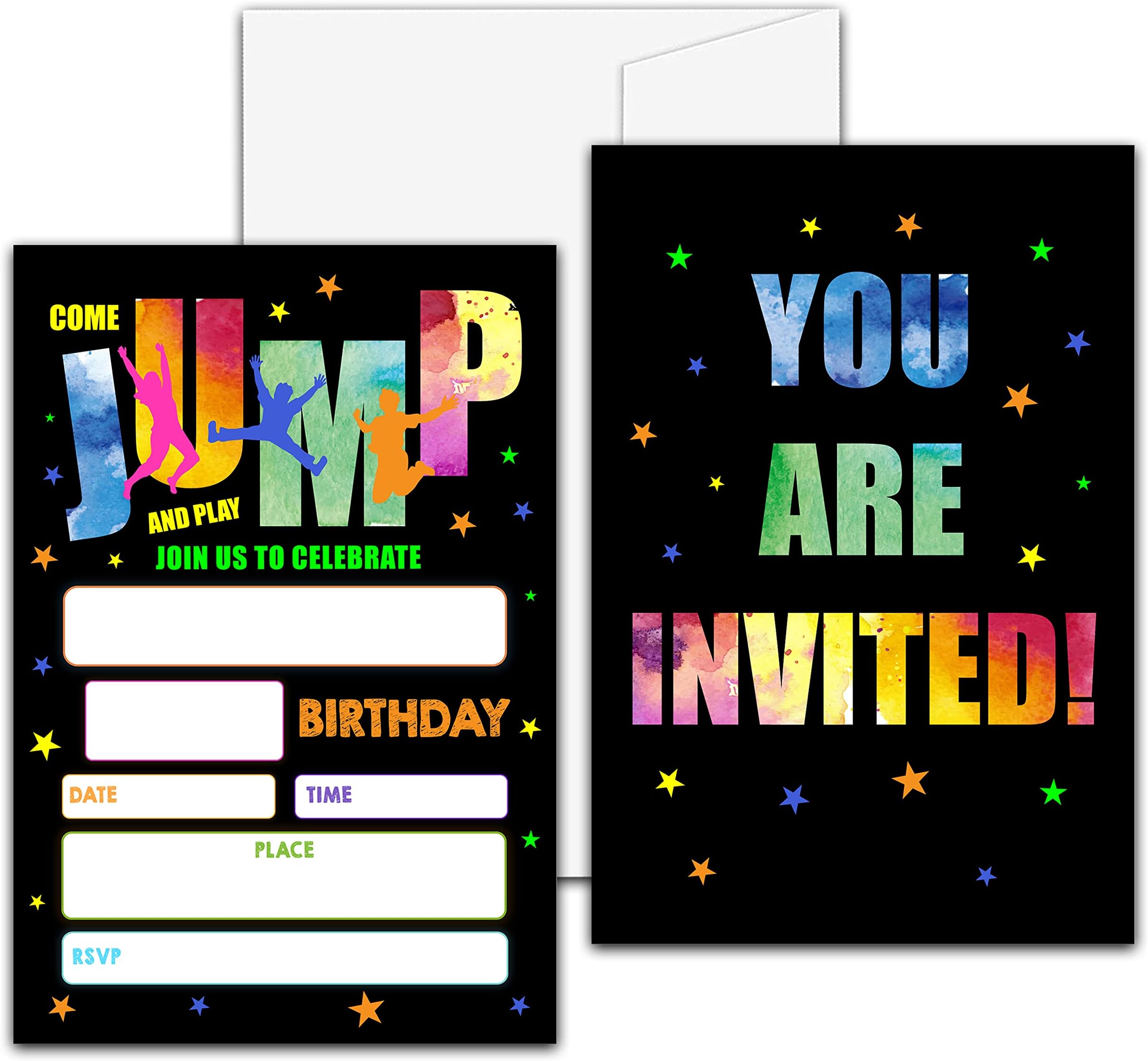 Amazon.com : Bounce House Birthday Invitations, Jumping Birthday Party