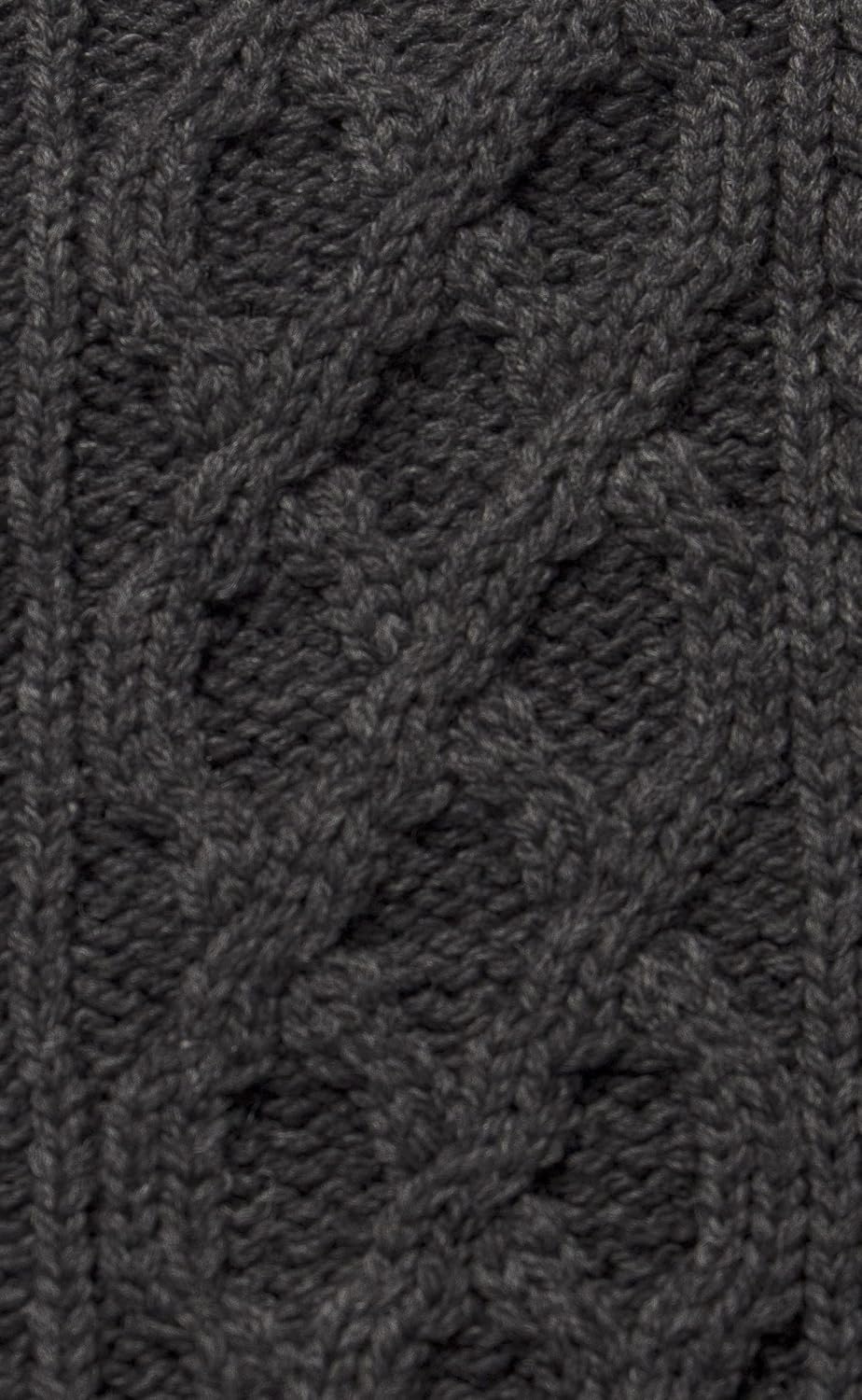 Aran Crafts Men's Irish Soft Cable Knitted Zip Neck Jacket (100% Merino Wool)