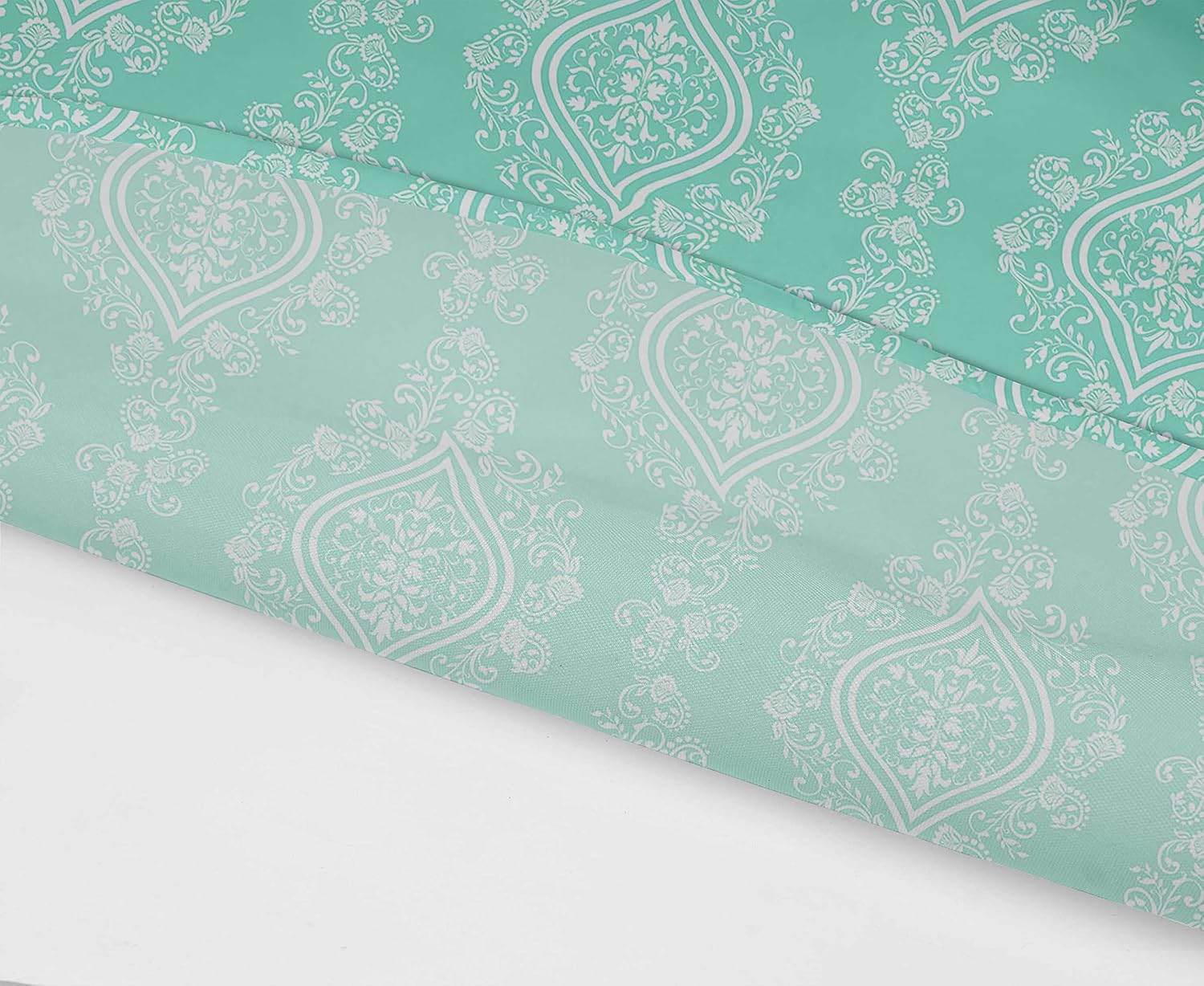 Indoor/Outdoor Tablecloth 58x58 Inch SquareTablecloth with Umbrella Hole and Zip- Waterproof Patio Table Cloths- Table Covers for Backyard Rectangular Table- Aquamarine