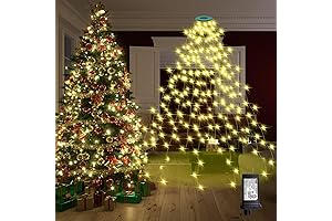 8.2Ft 448 LED Warm White Christmas Lights for Tree Decorations