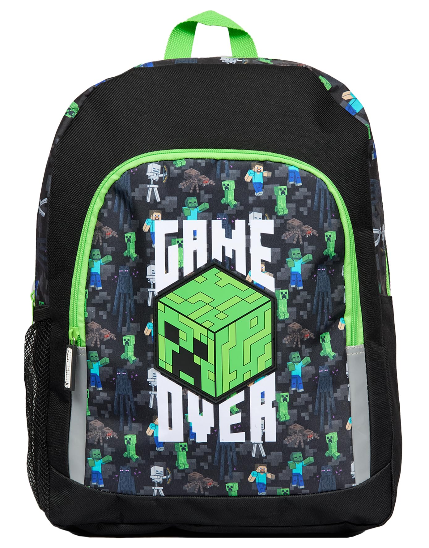 Minecraft Kids Backpack Gaming Gamers Rucksack School Bag Black Game Over