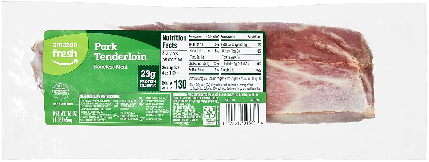 Amazon Fresh – Pork Tenderloin, Boneless, 1 lb