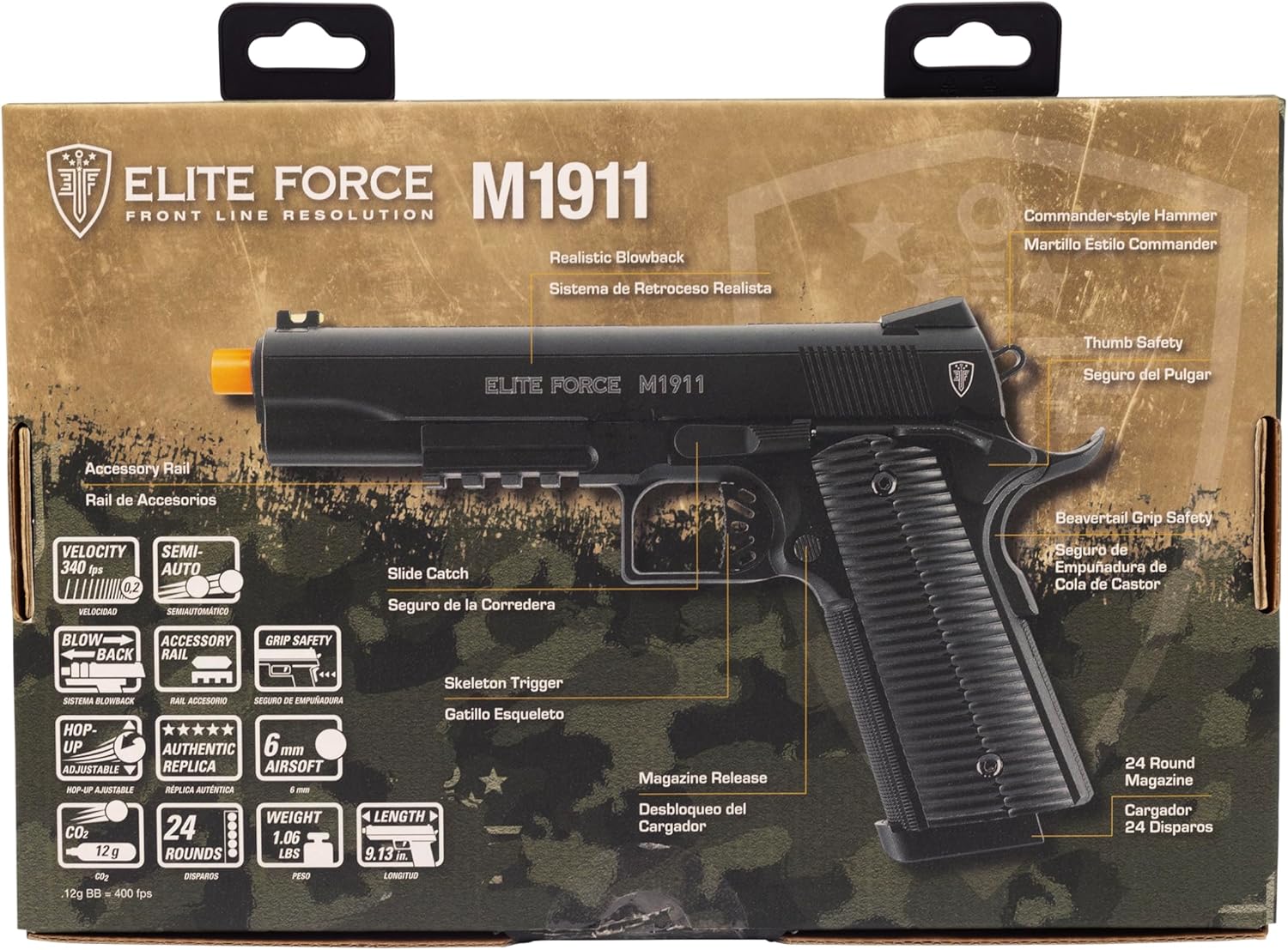 Elite Force M1911 Polymer Frame Blowback 6mm Airsoft Pistol