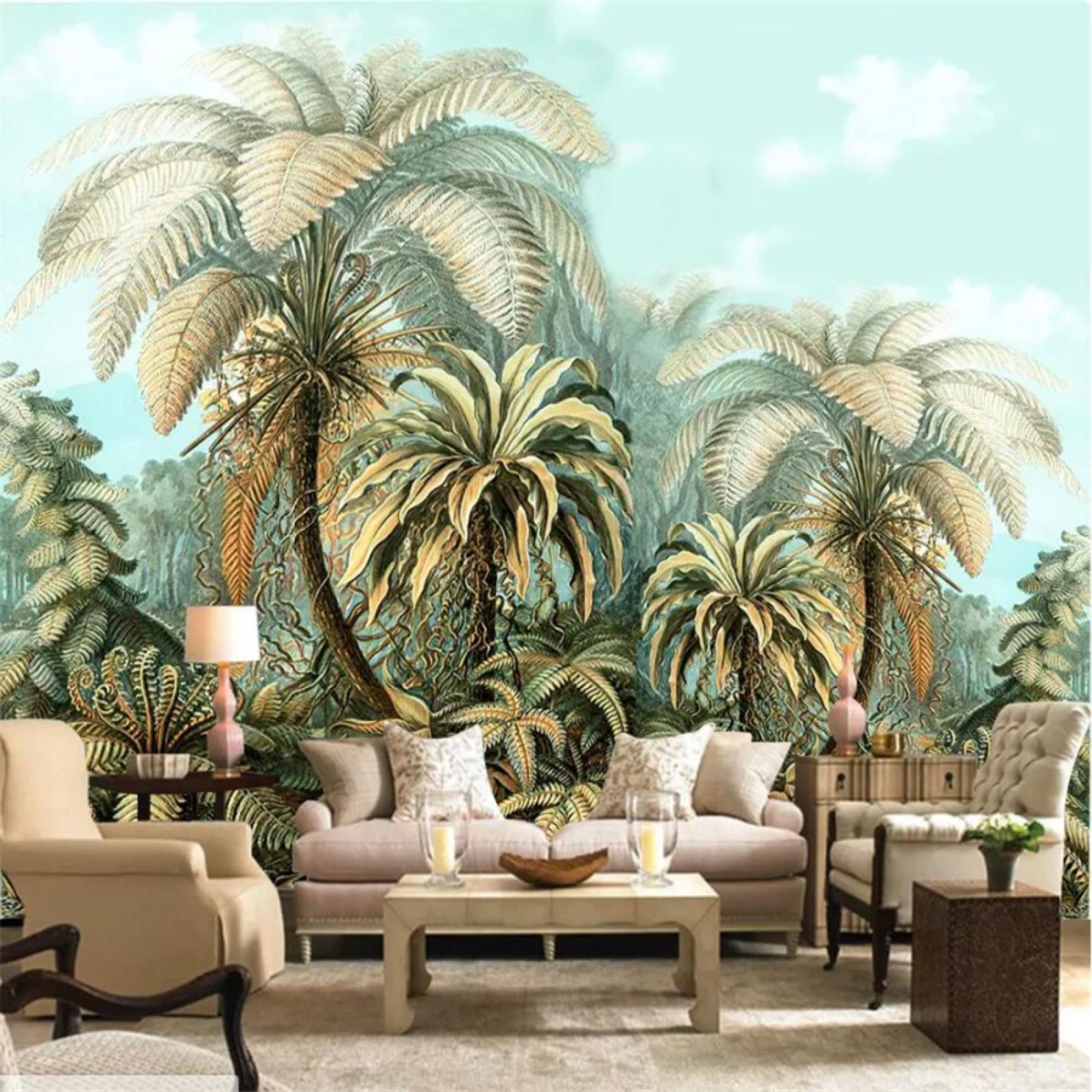 Tapeta ścienna vintage i drzewa szer. 300 x wys. 210 cm 3D mural ścienny tapeta naklejki do salonu sypialni niesamoprzylepne