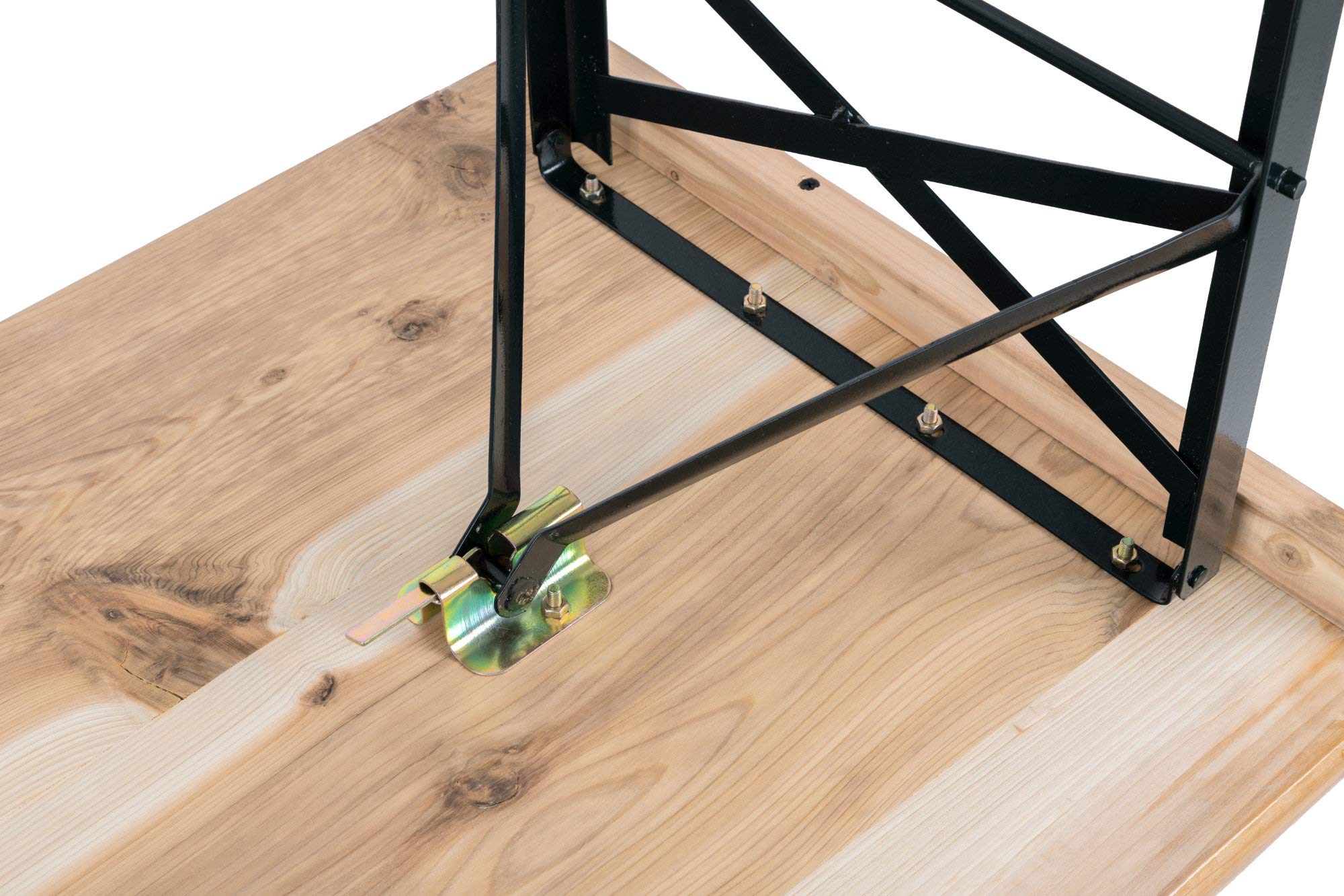 Stagecaptain BBT-170 Hirschgarten Bierzelttisch 170 cm 2X Set - 2 robuste Biertische (170 cm lang) - Lackierte Oberfläche - Zusammenklappbar - Einfach zu verstauen und transportieren