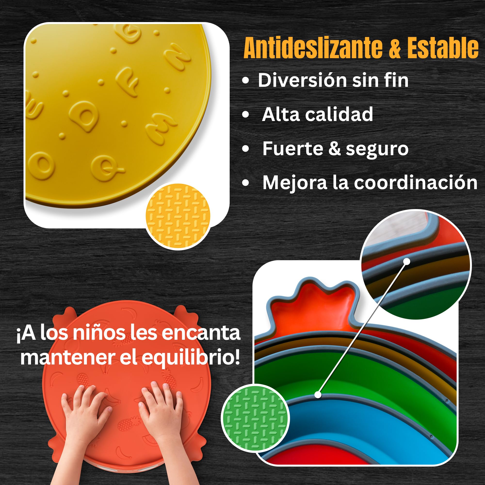Piedras de equilibrio Montessori antideslizantes para niños – Juguete sensorial educativo interior exterior