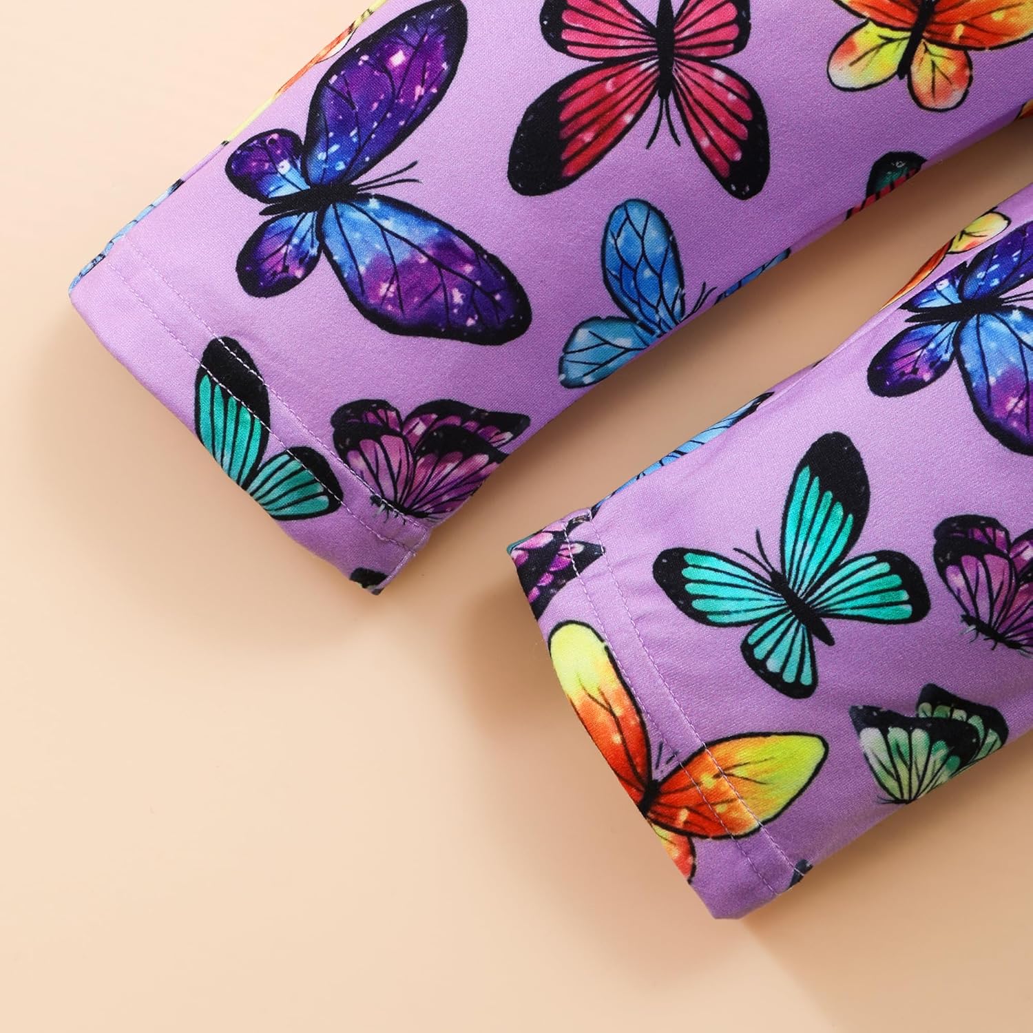 Popshion Little Girls 2 Piece Summer Outfits Flutter Sleeve T-Shirt and Cropped Capri Leggings Kids Clothes Short Sets 2-8t - Image 6