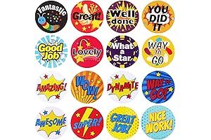 1000 Mega Motivational Sticker Assortment for Teachers, Kids, and Students in 16...