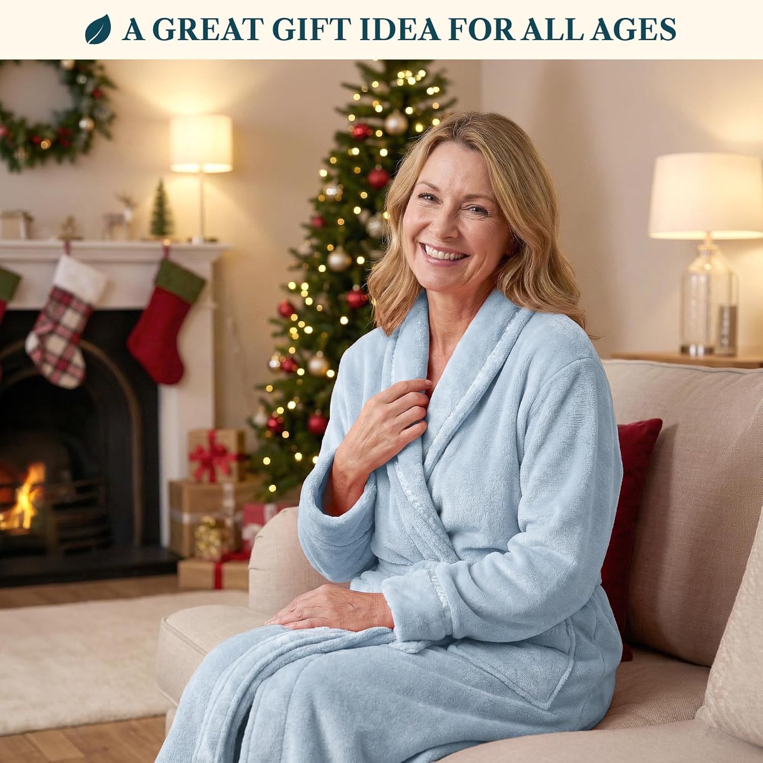 PAVILIA Robes For Women, Fleece Soft Fluffy Bathrobe, Plush Cozy Long Spa Robe - Image 6