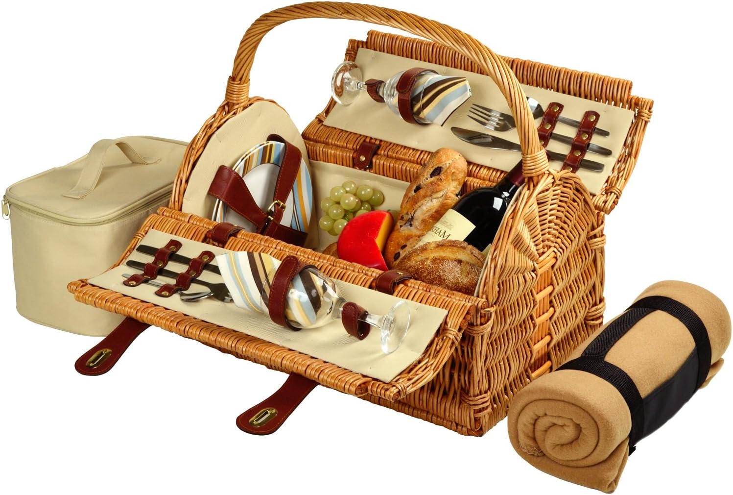Ascot Willow Picnic Basket for 2 with Blanket Lebanon Ubuy