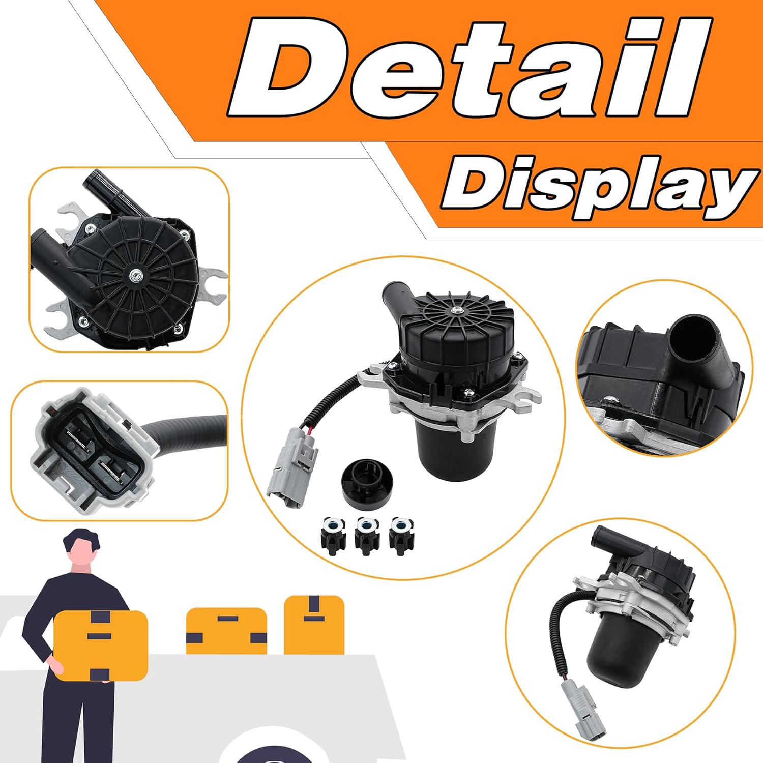 17600-0C020 New Secondary Air Injection Pump Compatible with Toyota Tacoma 2.7L L4 2005-2015, Smog Pump for Replaces# 176000C020, 176100C020