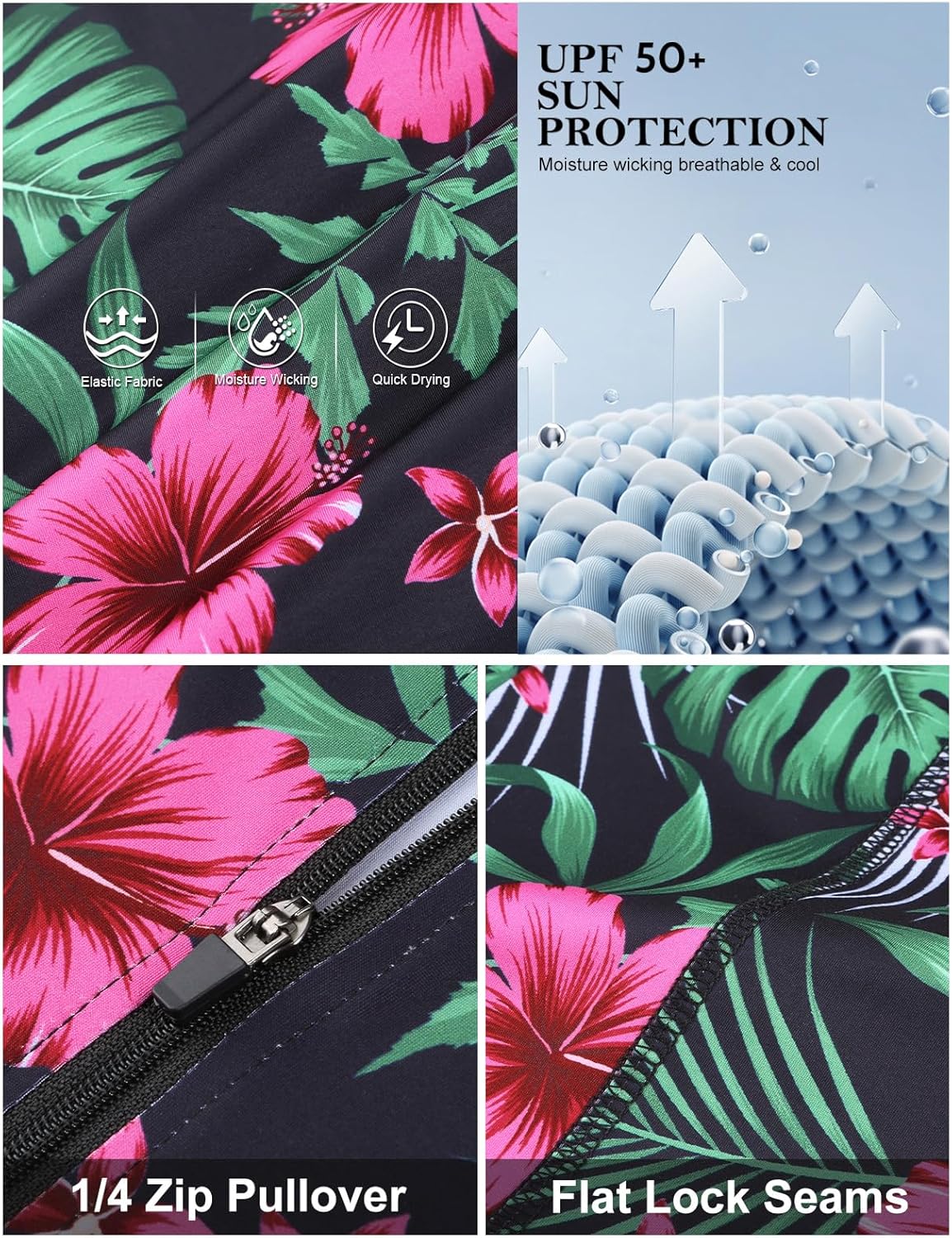 LURANEE Women's Short Sleeve Moisture Wicking Athletic Shirts Quarter Zip Pullover - Image 5