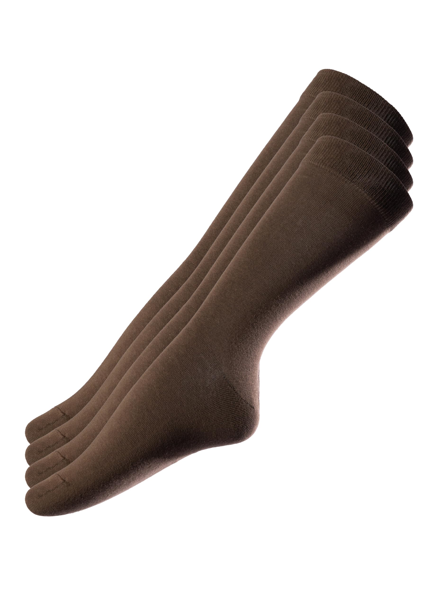 Sponsored Ad – Business Socks for Men | Premium Cotton | Set of 4 | Black Grey Blue Brown | Crew Socks