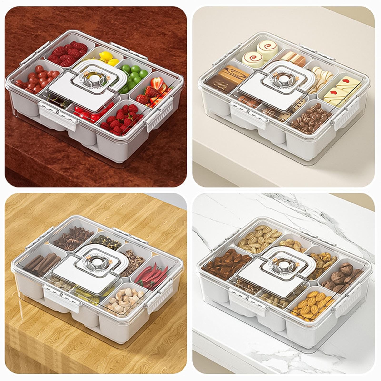 Plateau à Snacks avec Couvercle Conteneur Snackle Box Avec Pack De Glace