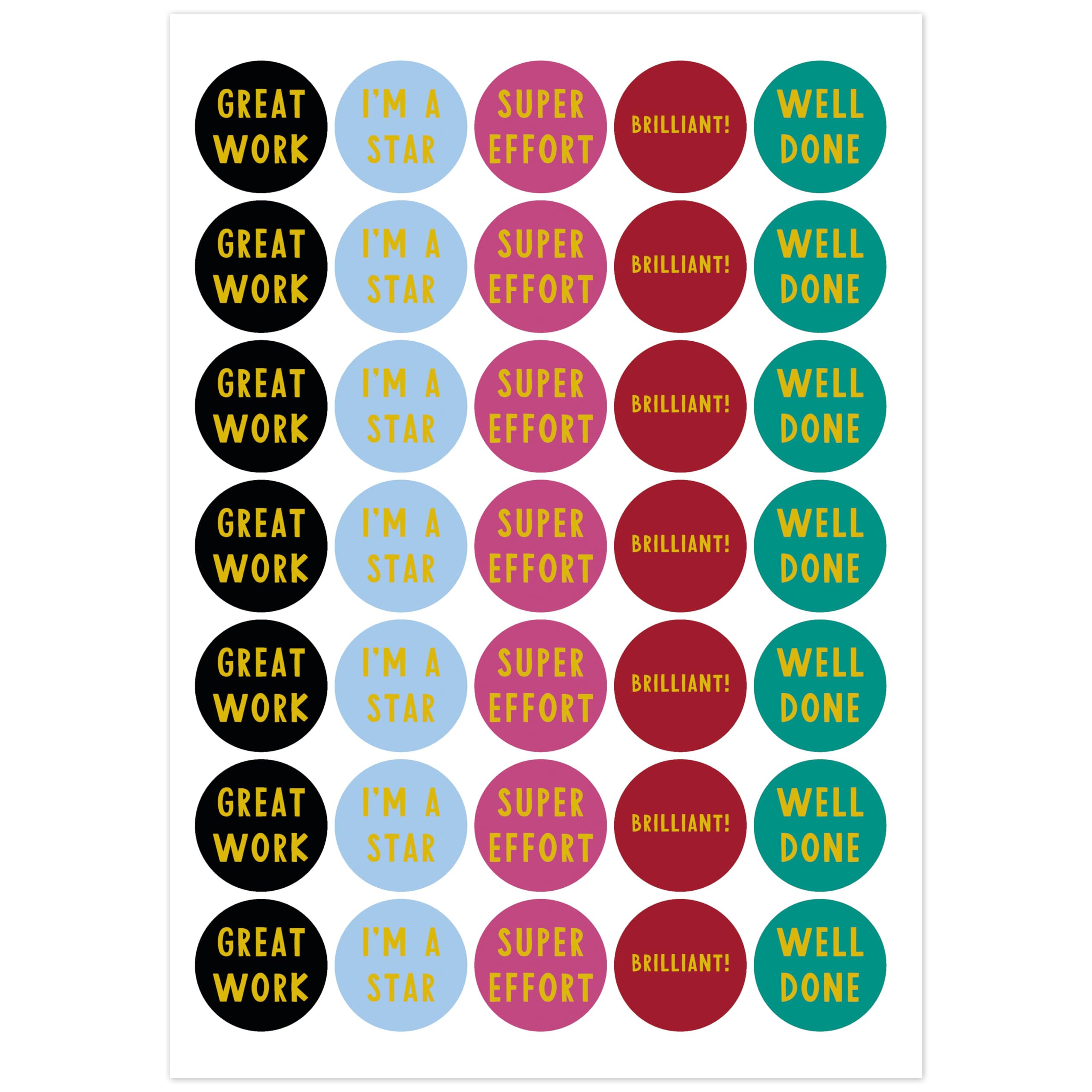 Manta Makes Reward stickers for children school, 200 + well done stickers for children, round school stickers for children from Teachers, and Teaching Assistants, kids stickers rewards (Text)