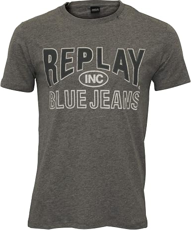 Amazon.com: Replay Blue Jeans Logo - Camiseta para hombre, color gris : Ropa,  Zapatos y Joyería
