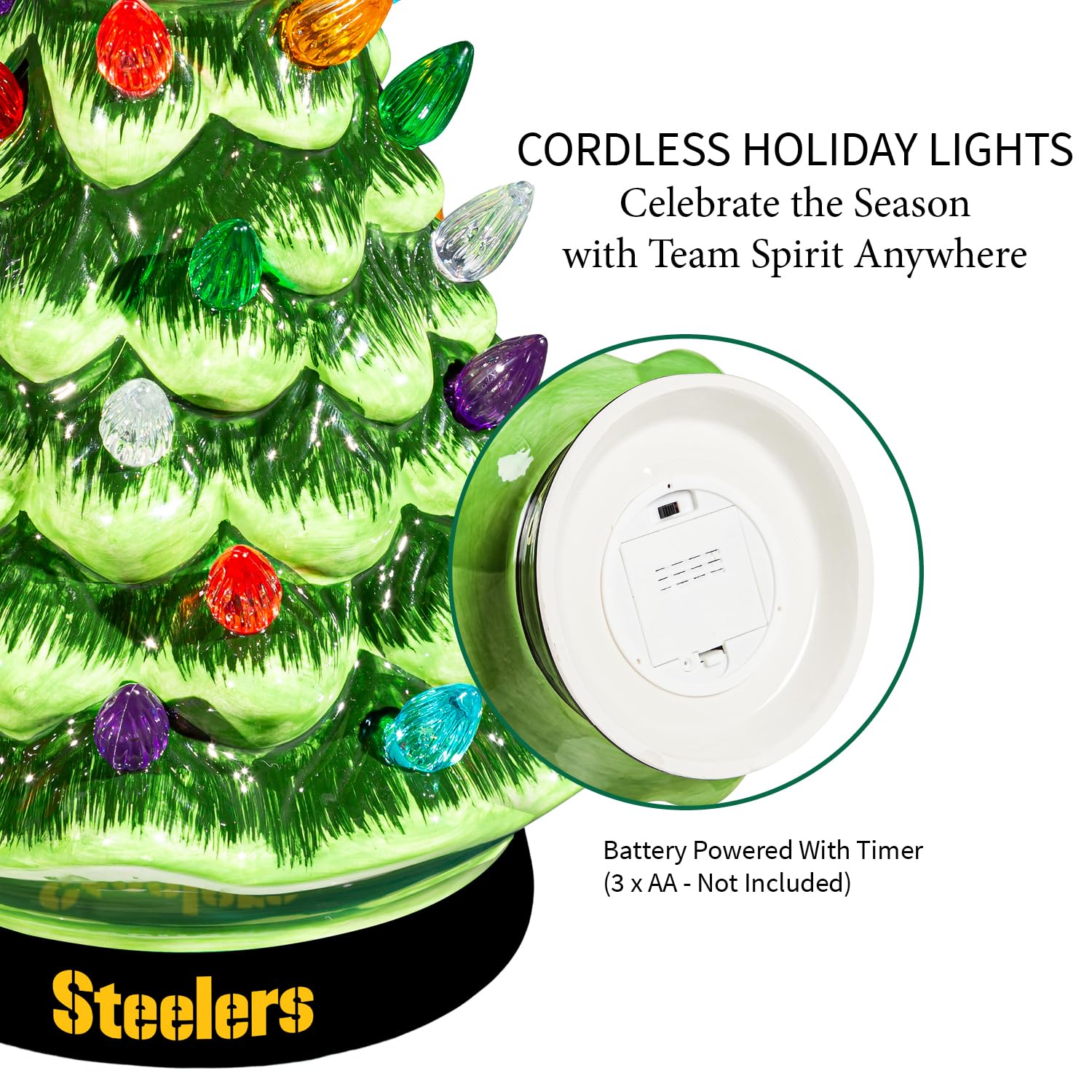 Amazon.com: NFL Pittsburgh Steelers Ceramic Christmas Trees that